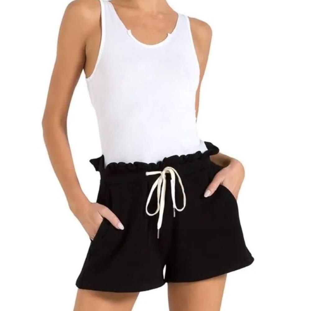 n:Philanthropy Rest Combo Romper Sleeveless Tank White Black Cat Medium NWT